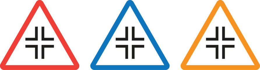 road intersection sign icon