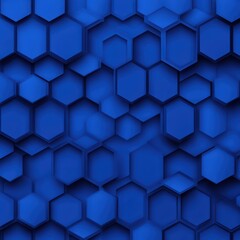 Naklejka premium Blue Hexagonal Pattern Background with Various Tones and Textures for Modern Design Projects