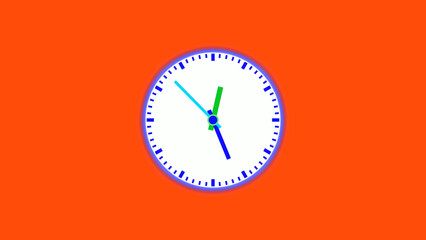 Analog clock face with alarm timer illustration background.