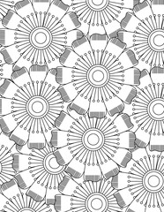 Abstract-Flowers Coloring Book Cover Pages