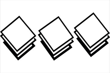 layer line icon vector isolated on white background. Stacked layer icon