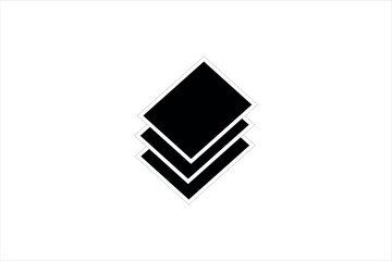 layer line icon vector isolated on white background. Stacked layer icon