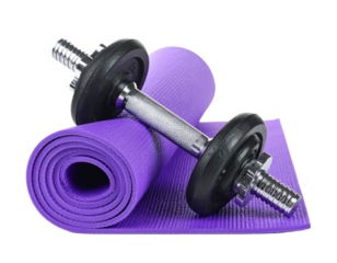 Dumbbell and Yoga Mat Set – Isolated Fitness Equipment for Wellness