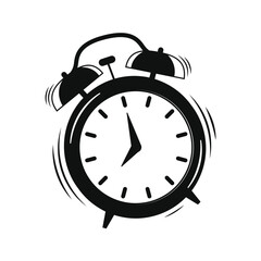 Black and White Alarm Clock Design