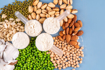 Various source vegan protein powders