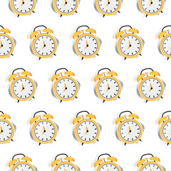 Yellow Alarm Clock Pattern Design