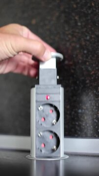 Pop up Power Outlet with Hand Modern Kitchen Socket
