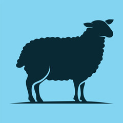 Sheep Silhouette Graphic for Agriculture Theme