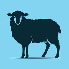 Black Sheep Silhouette Facing Forward