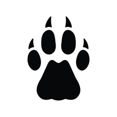 Cheetah Paw Print Vector Icon