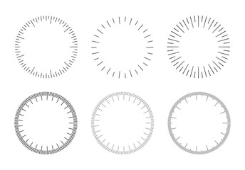 Circle Ruler Set Vector Design