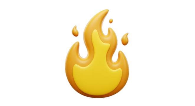 Animated fire dances against black void
