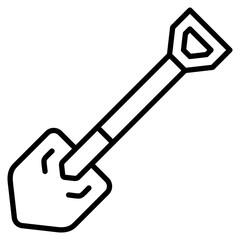 Shovel line icon