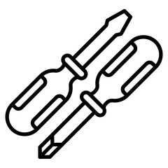 Screwdriver line icon