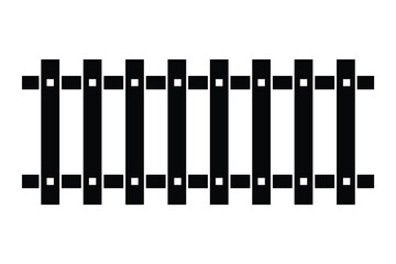 railroad and  railway icon on white background.