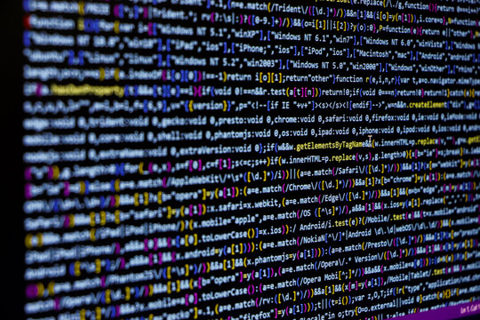 Programming coding screen, web developer coding screen