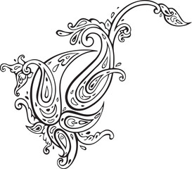 Beautiful flower art and mandala vector design