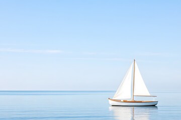 Fototapeta premium Sailboat in the blue sea