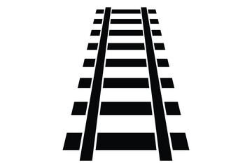 railroad and  railway icon on white background.