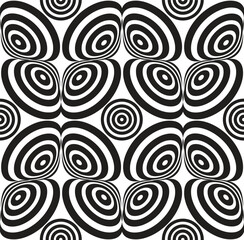 Monochrome Seamless Oval Pattern