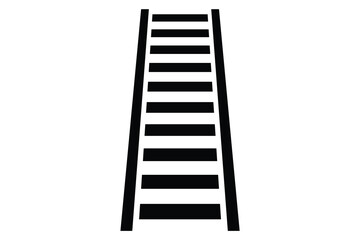 railroad and  railway icon on white background.