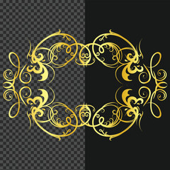 abstract floral background with golden ornament vector