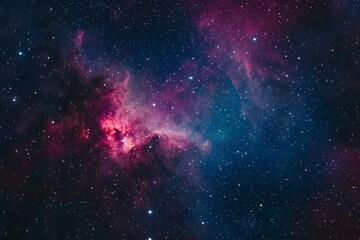 Obraz premium Cosmic Nebula A Stunning Image of Pink and Blue Nebula Clouds in Space