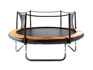 a trampoline with net