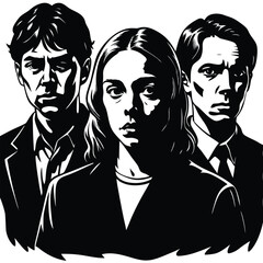 Silhouette of people
