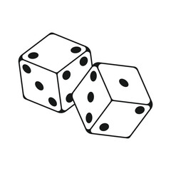 Two Dice Close Up View