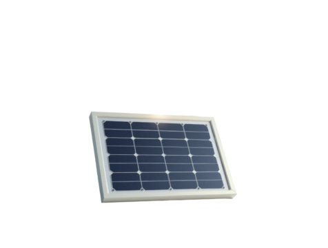 A Minimalist Concept Featuring a Single Solar Panel with Faint Electric Lines Radiating Outward