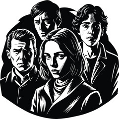 Silhouette of people
