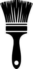 Simple Black and White Paintbrush Icon