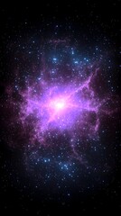Fototapeta premium Vibrant Purple Nebula Space Background Stunning Cosmic Image of a Bright Star Cluster