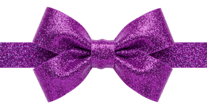 Shimmering amethyst bow tie sparkles brightly