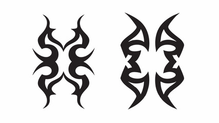 Bold Tribal Tattoo Designs Two Unique Black Ink Art Styles for Body Art Inspiration sharp lines symmetrical patterns