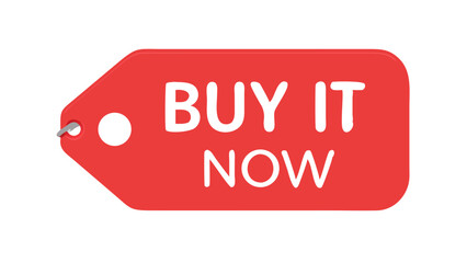 Red Sale Tag with Buy It Now  Buy It Now Price Tag  Ecommerce & Online Shopping 