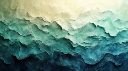 Obraz premium Intricate textured gradient background in shades of teal and cream color