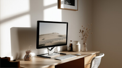 Minimalist Standing Desk Setup for Modern Home Office