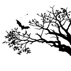 silhouette of a bat flying 