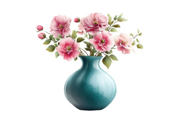 Beautiful floral vase illustration transparent png image ideal for floral arrangements home decor and marketing
