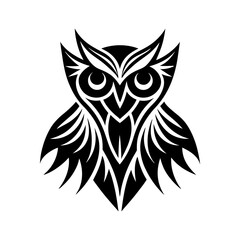 Stylized tribal Owl silhouette