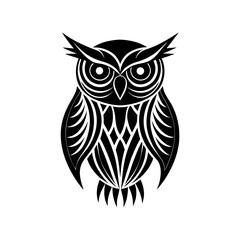Stylized tribal Owl silhouette