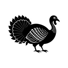 Thanksgiving Turkey silhouette vector illustration