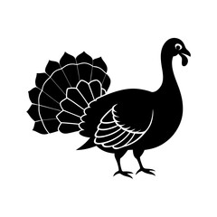 Thanksgiving Turkey silhouette vector illustration