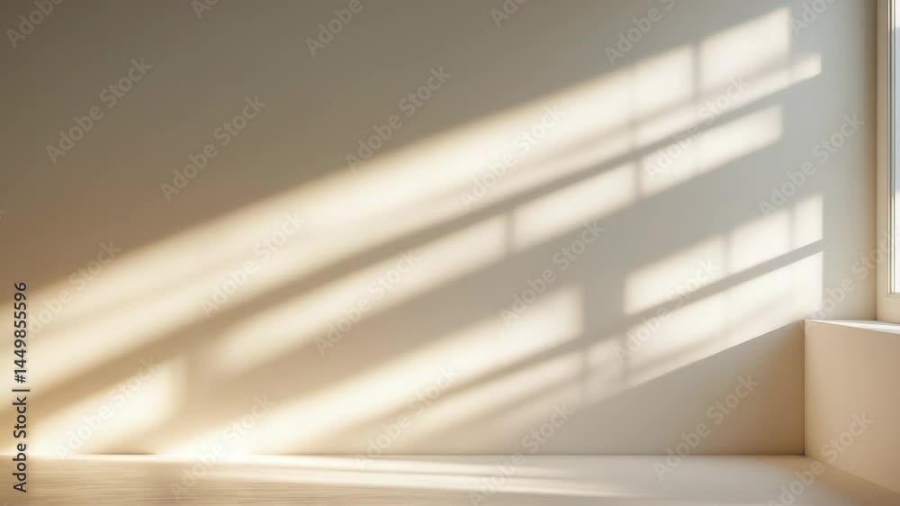 Poster minimalist abstract gentle backdrop for displaying products with soft and pleasant shadows.