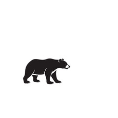 Fototapeta premium Black bear walking wildlife animal silhouette image