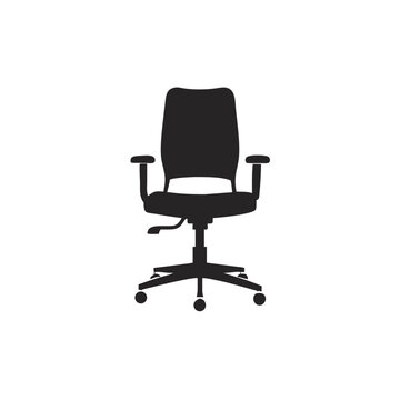 recommend clip art: Ergonomic office chair black silhouette furniture