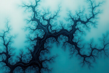 Mesmerizing Ink in Water: Turquoise & Dim Gray Swirling Patterns in Experimental Photography