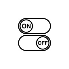 switch button on off icon, simple flat style, illustration, logo sign symbol pictogram template, for ui or ux isolated on white for mobile app, editable